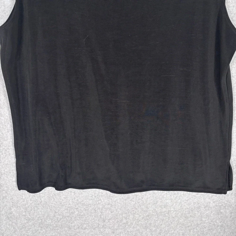 Vintage Dressbarn Tank Top 1X Slinky Liquid Knit Quiet Luxury Neutral Career USA